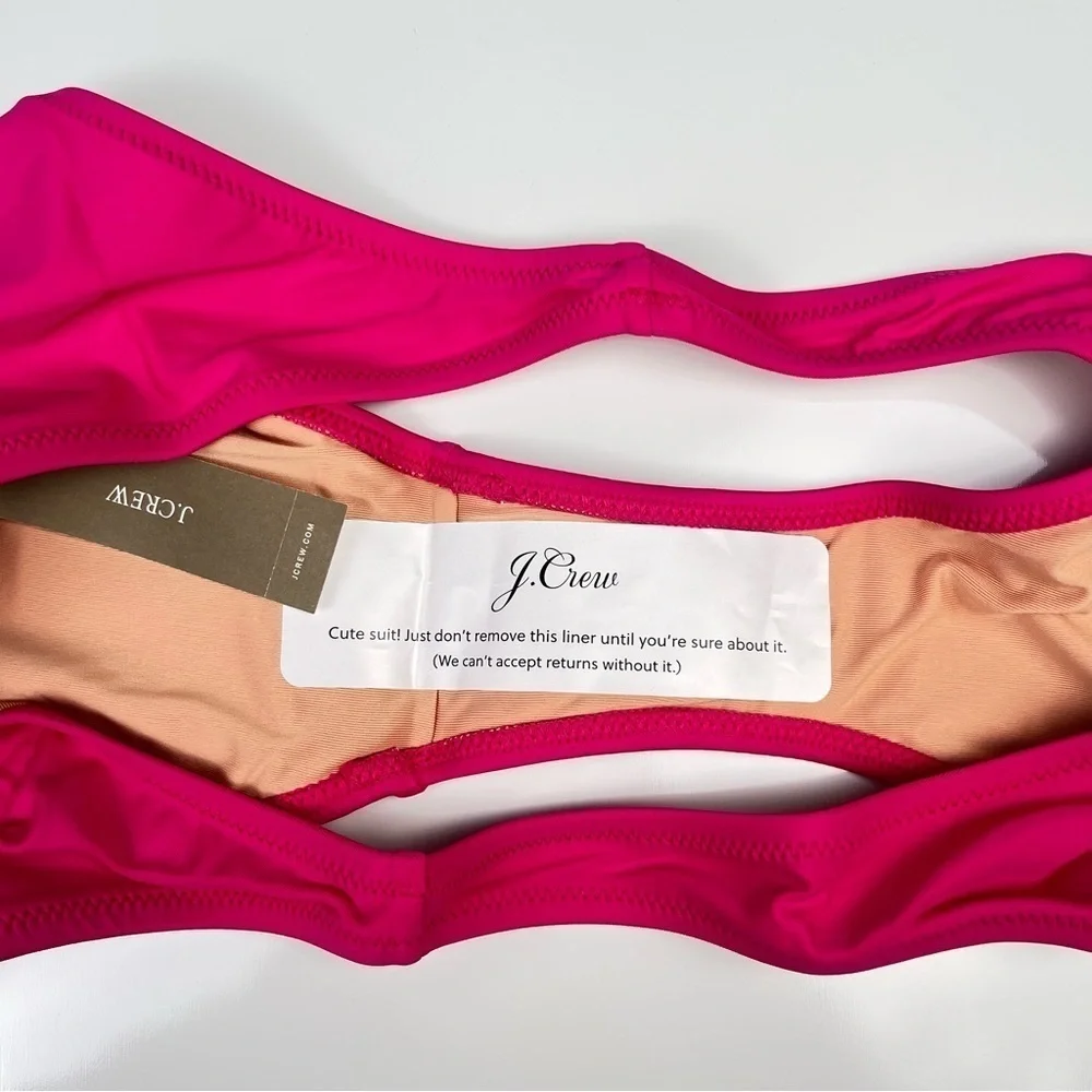 J Crew Heritage 1989 high-leg bikini bottom hot pink fuschia